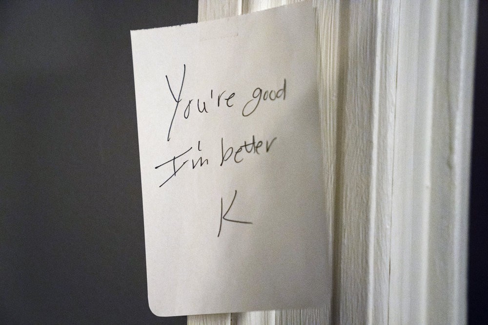 Une note sur une porte