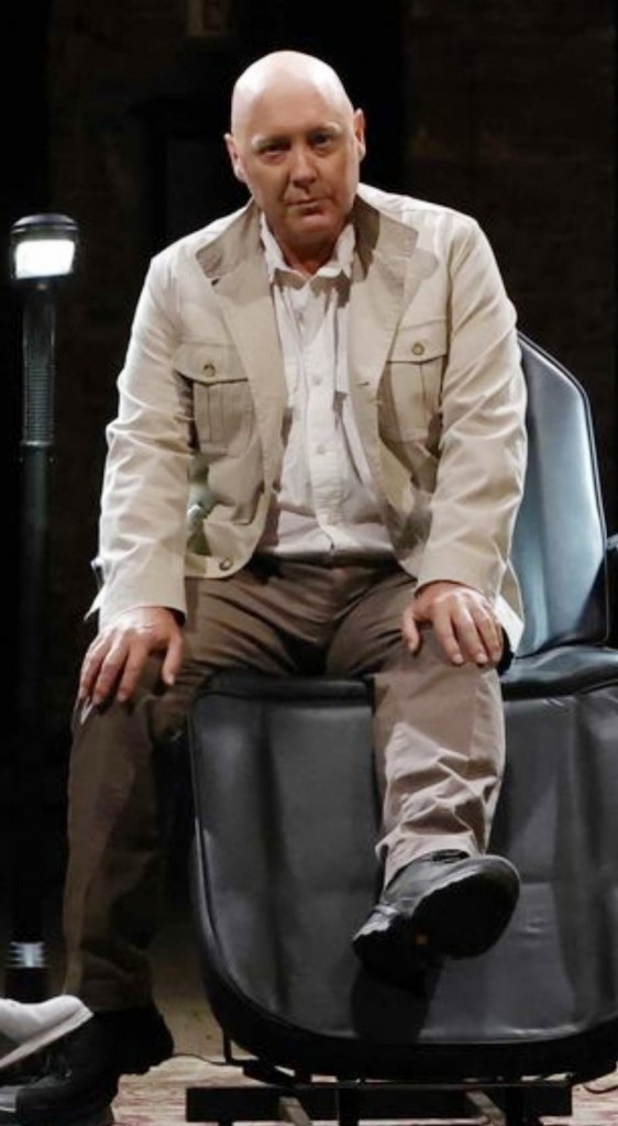 Qu'attend Raymond Reddington (James Spader) sur son fauteuil ?